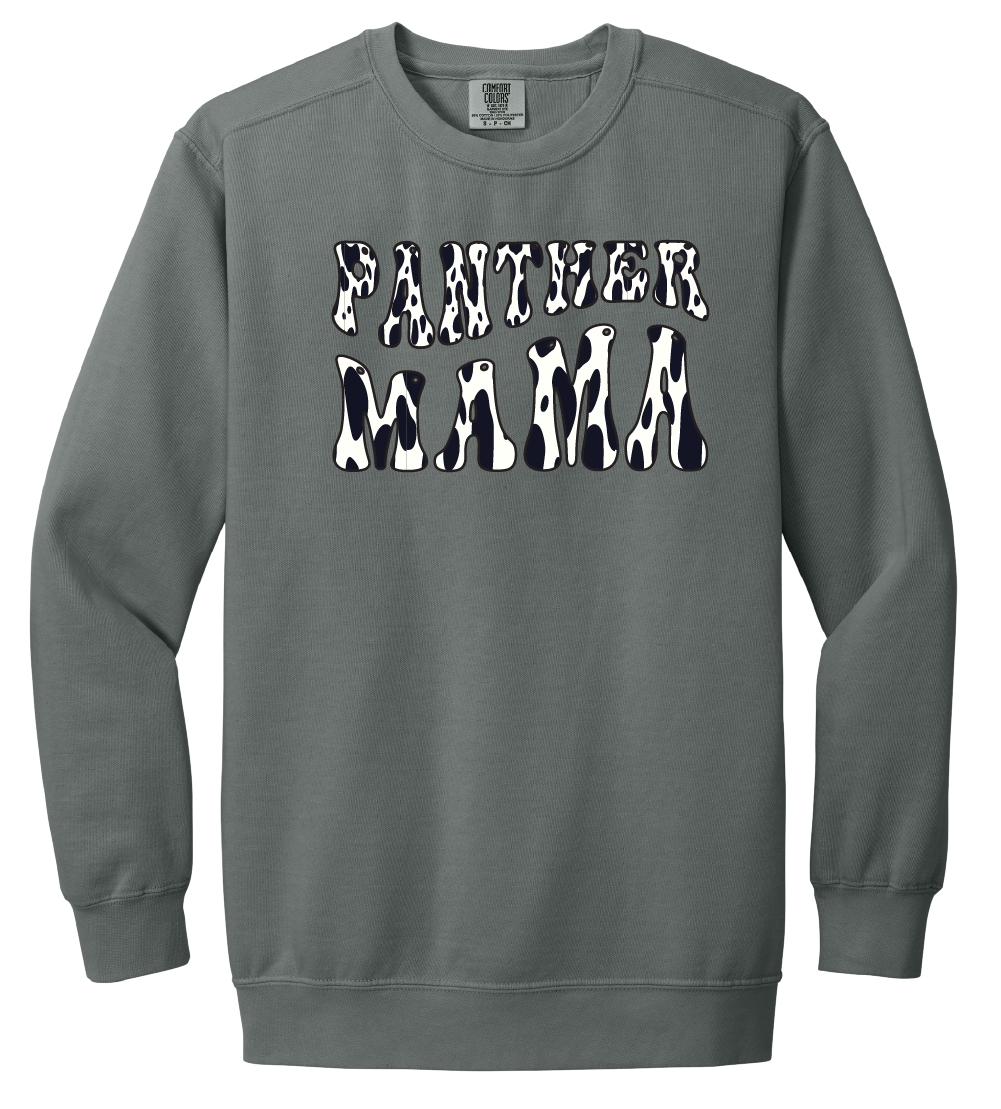 KHS Panther Mama All Cow Print Crewneck