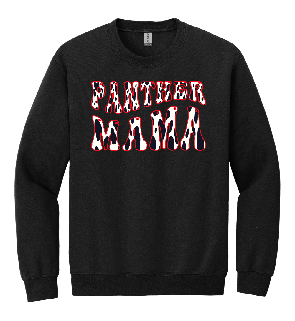 KHS Panther Mama All Cow Print Crewneck