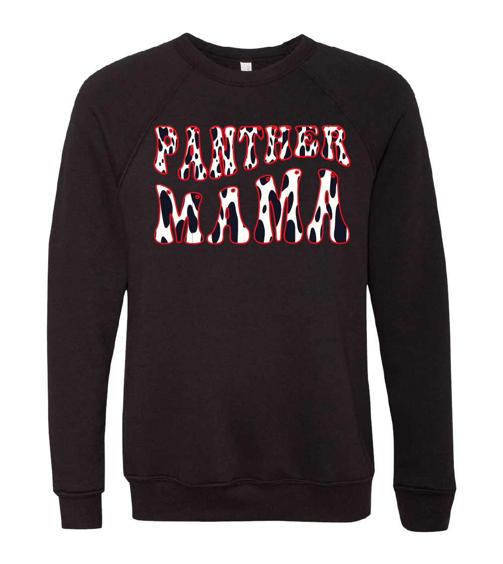 KHS Panther Mama All Cow Print Crewneck