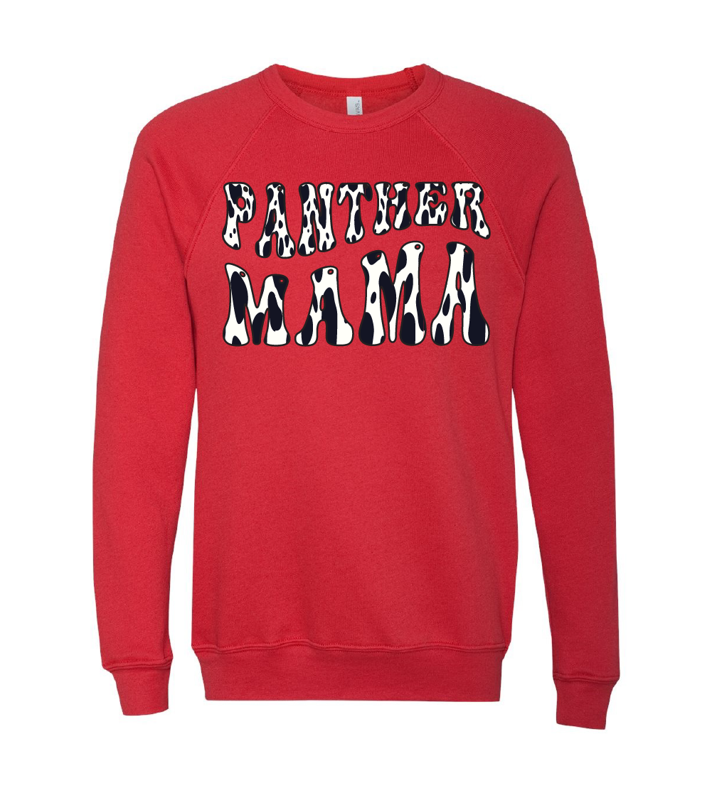 KHS Panther Mama All Cow Print Crewneck