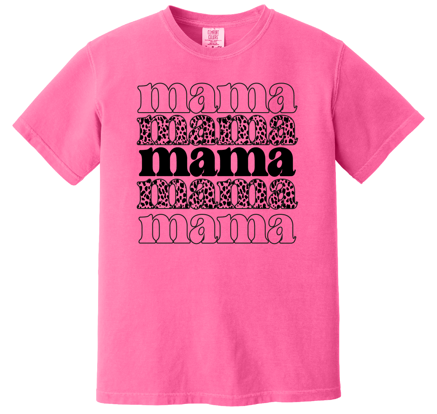 Mama Cheetah Stacked T-Shirt
