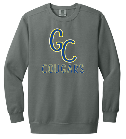 GC Cougars Skinny Font Crewneck