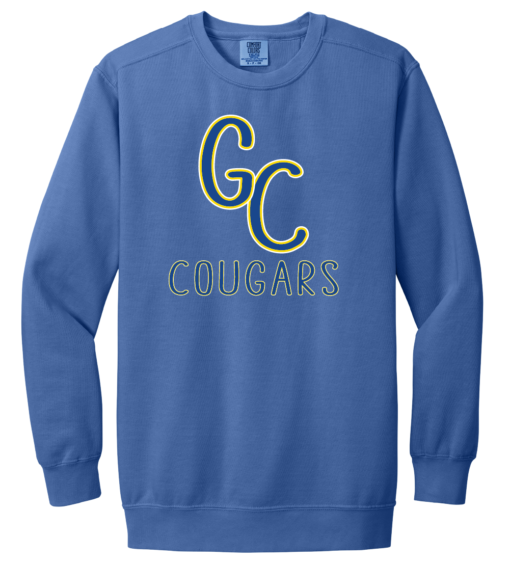 GC Cougars Skinny Font Crewneck