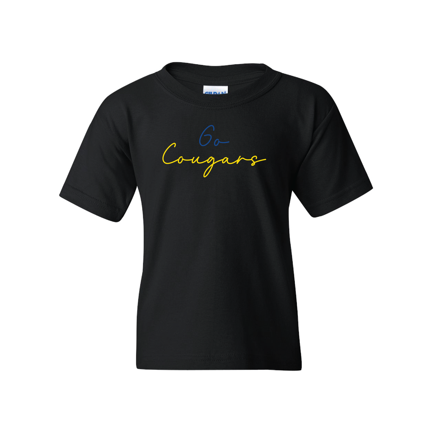 Youth - Go Cougars Script Font (T-Shirt, Crewneck, Hoodie)