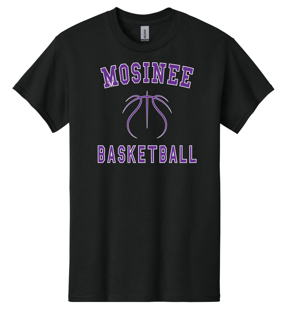 Mosinee Basketball Block Lettering T-Shirt