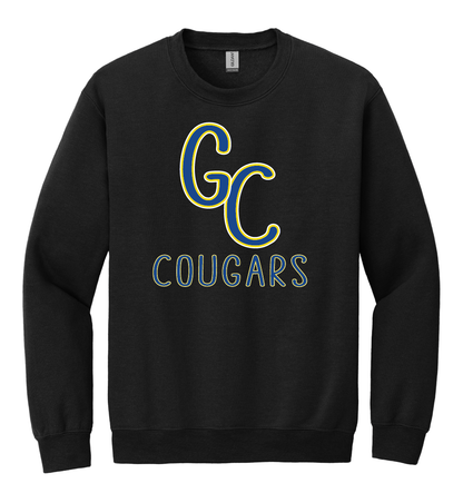 GC Cougars Skinny Font Crewneck