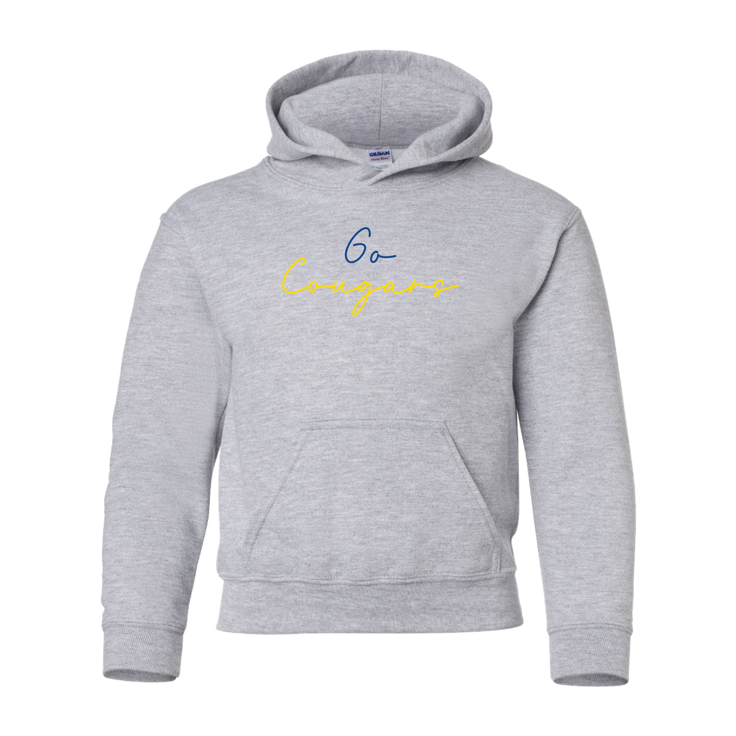 Youth - Go Cougars Script Font (T-Shirt, Crewneck, Hoodie)