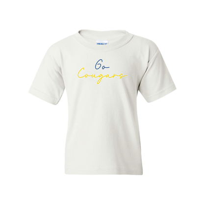 Youth - Go Cougars Script Font (T-Shirt, Crewneck, Hoodie)