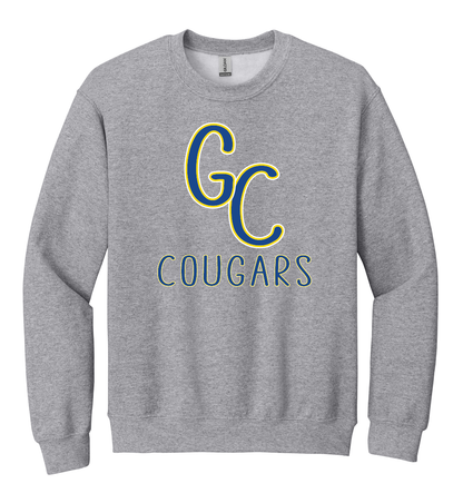 GC Cougars Skinny Font Crewneck