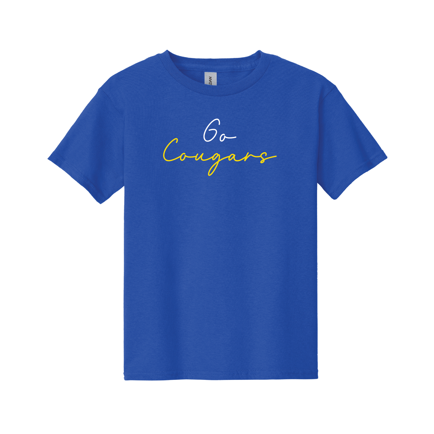 Youth - Go Cougars Script Font (T-Shirt, Crewneck, Hoodie)