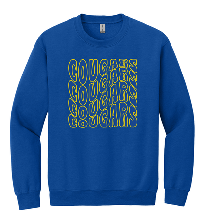 Cougars Wavy Crewneck