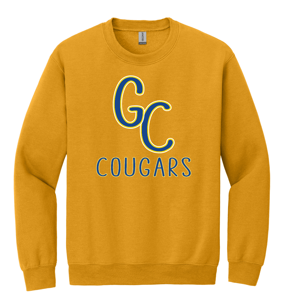 GC Cougars Skinny Font Crewneck