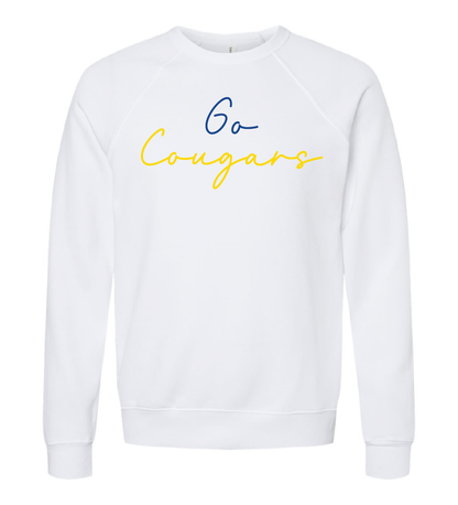 Greenfield Central Go Cougars Script Font Crewneck