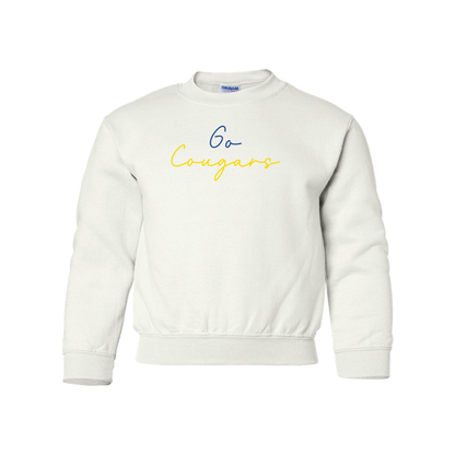 Youth - Go Cougars Script Font (T-Shirt, Crewneck, Hoodie)