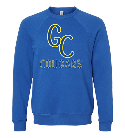 GC Cougars Skinny Font Crewneck