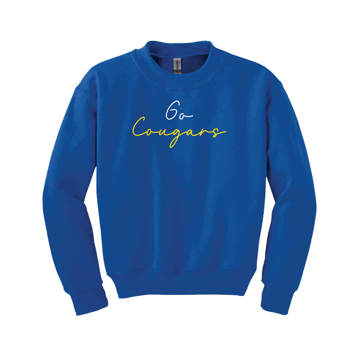 Youth - Go Cougars Script Font (T-Shirt, Crewneck, Hoodie)