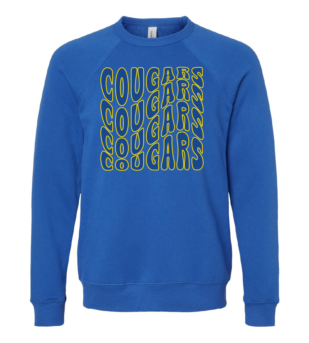 Cougars Wavy Crewneck