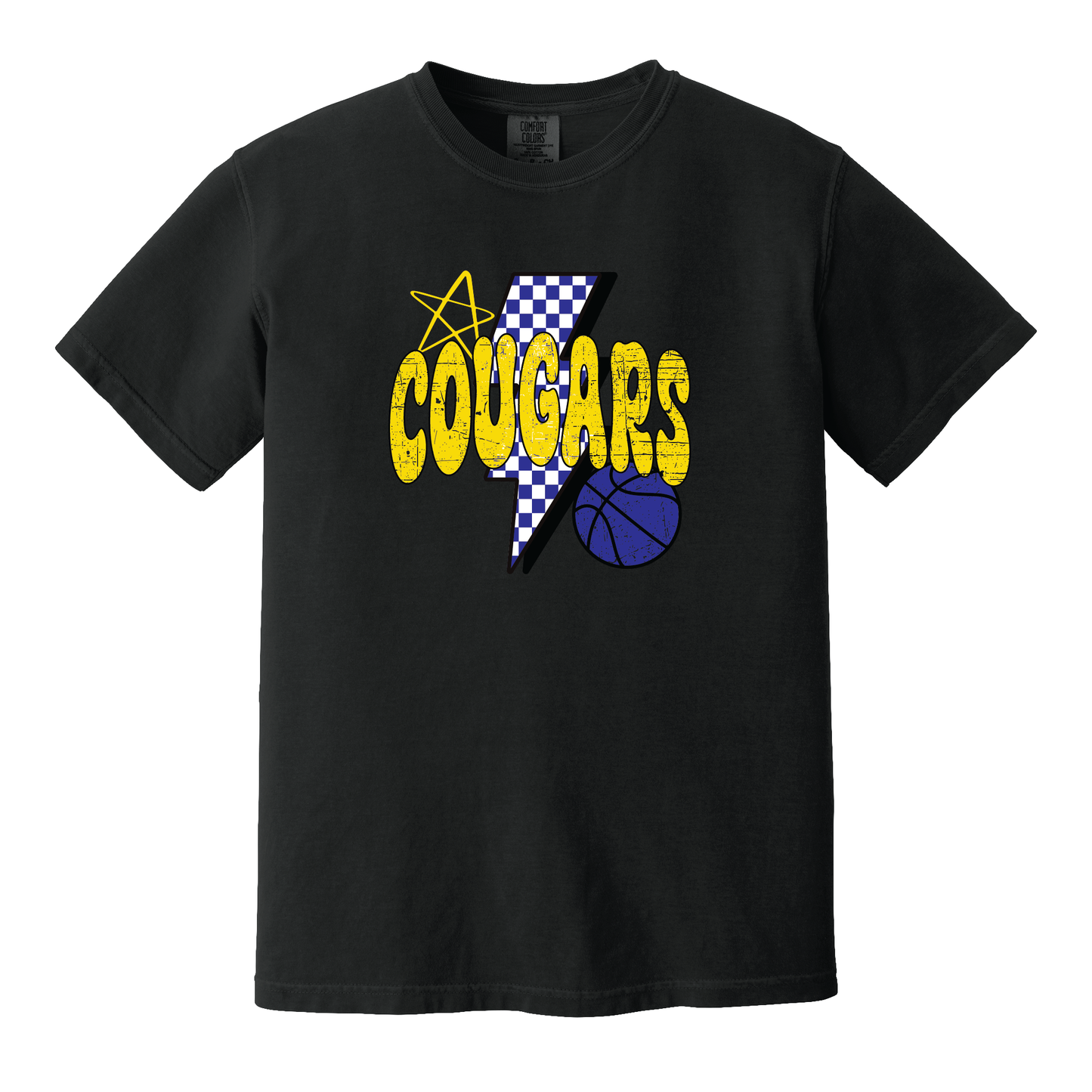 Cougars Retro Basketball Tee