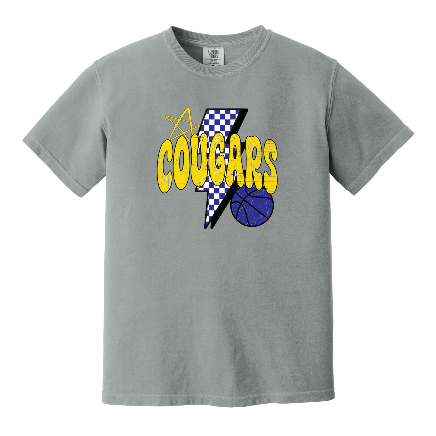 Cougars Retro Basketball Tee