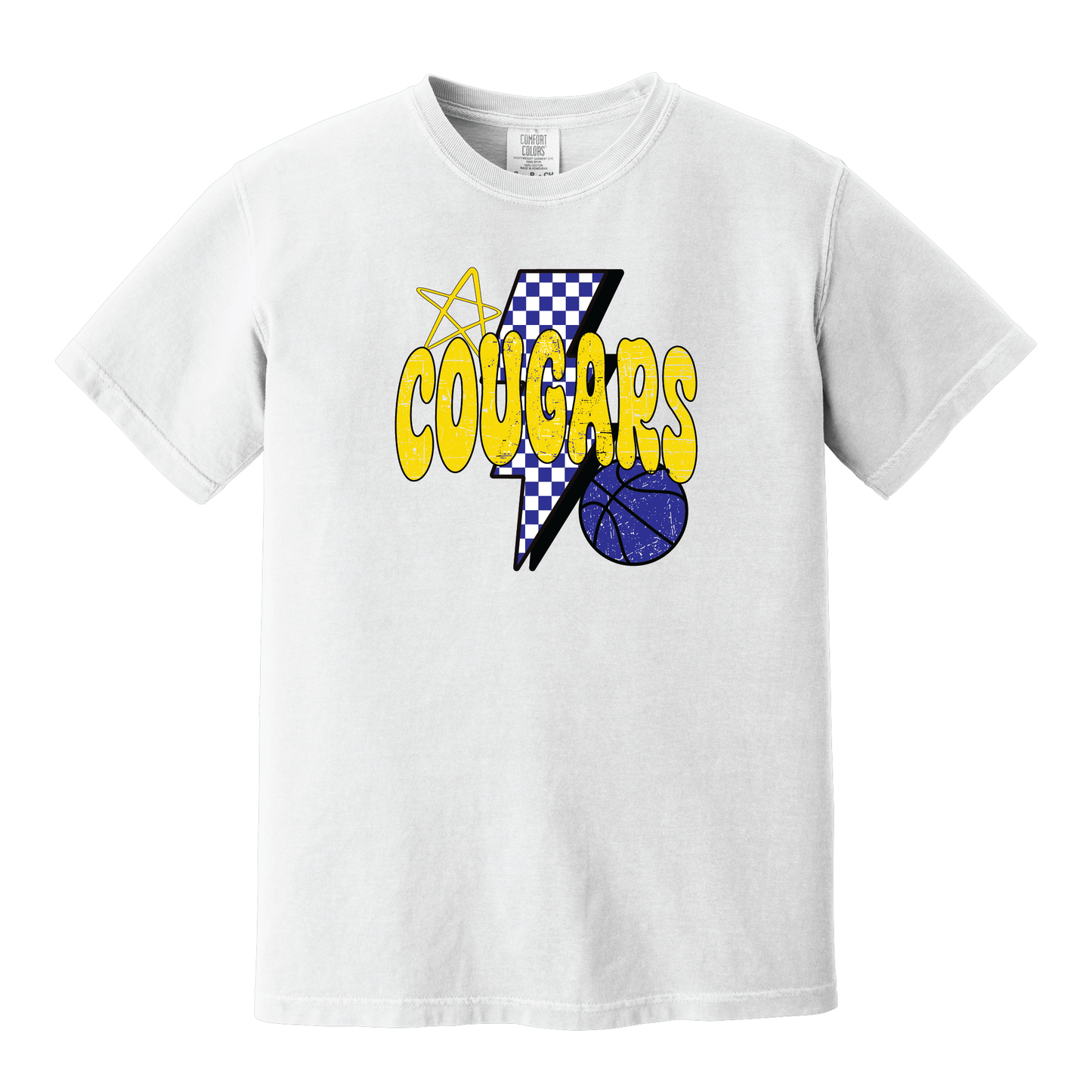 Cougars Retro Basketball Tee